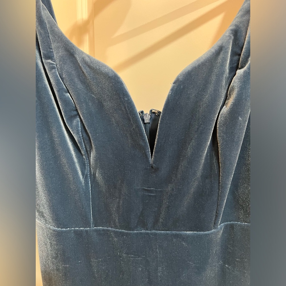 Express Velvet Blue Mini Dress - Picture 10 of 12